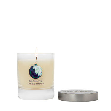 Seasons Greetings Small Candle